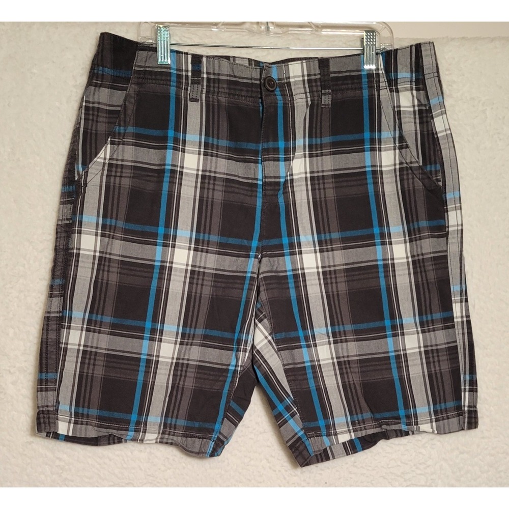 Urban Pipeline Shorts‎ Men's 36W Plaid Hiking Cargo Flat Front 0702